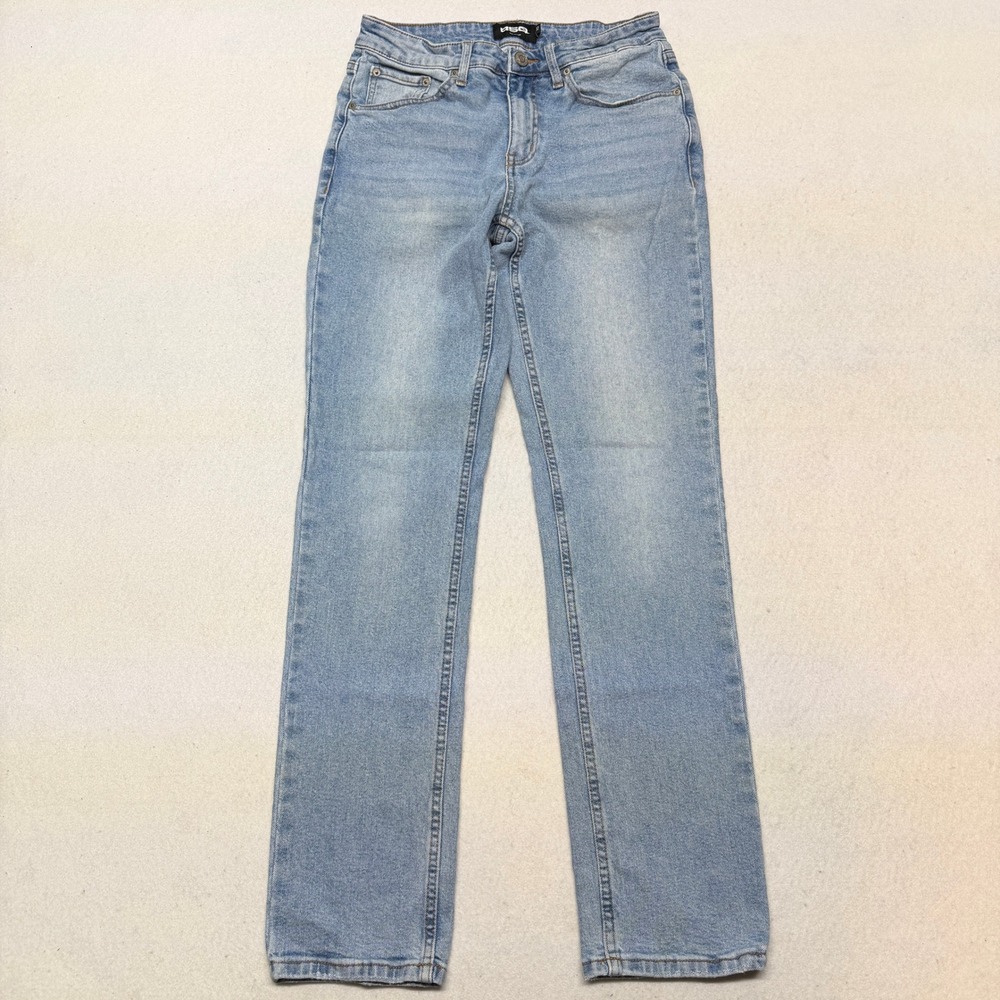 RSQ Slim‎ Straight Light Wash Denim Jeans Mens 28x32 Y2K Skater Streetwear